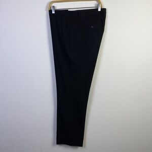 Calvin Klein Pants Men Black 36x30 Flat Front Straight Lightweight Slacks